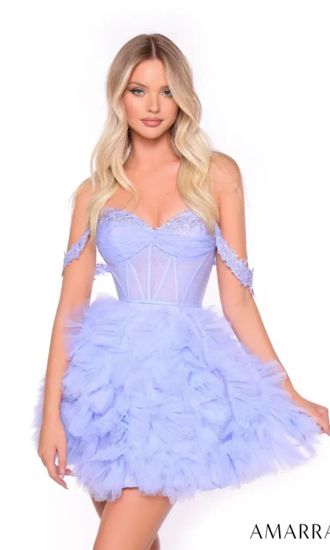 Short Homecoming Dress 88015 by Amarra sold by PromGirl