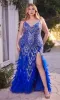 Feather Sequin Prom Dress: CLA1229 sold by PromGirl