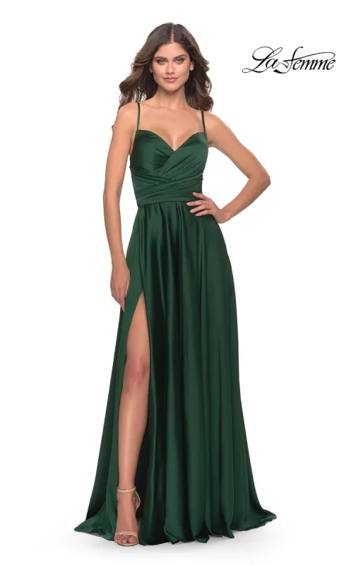 La Femme Open-Back A-Line Designer Prom Dress 31233 made by La Femme