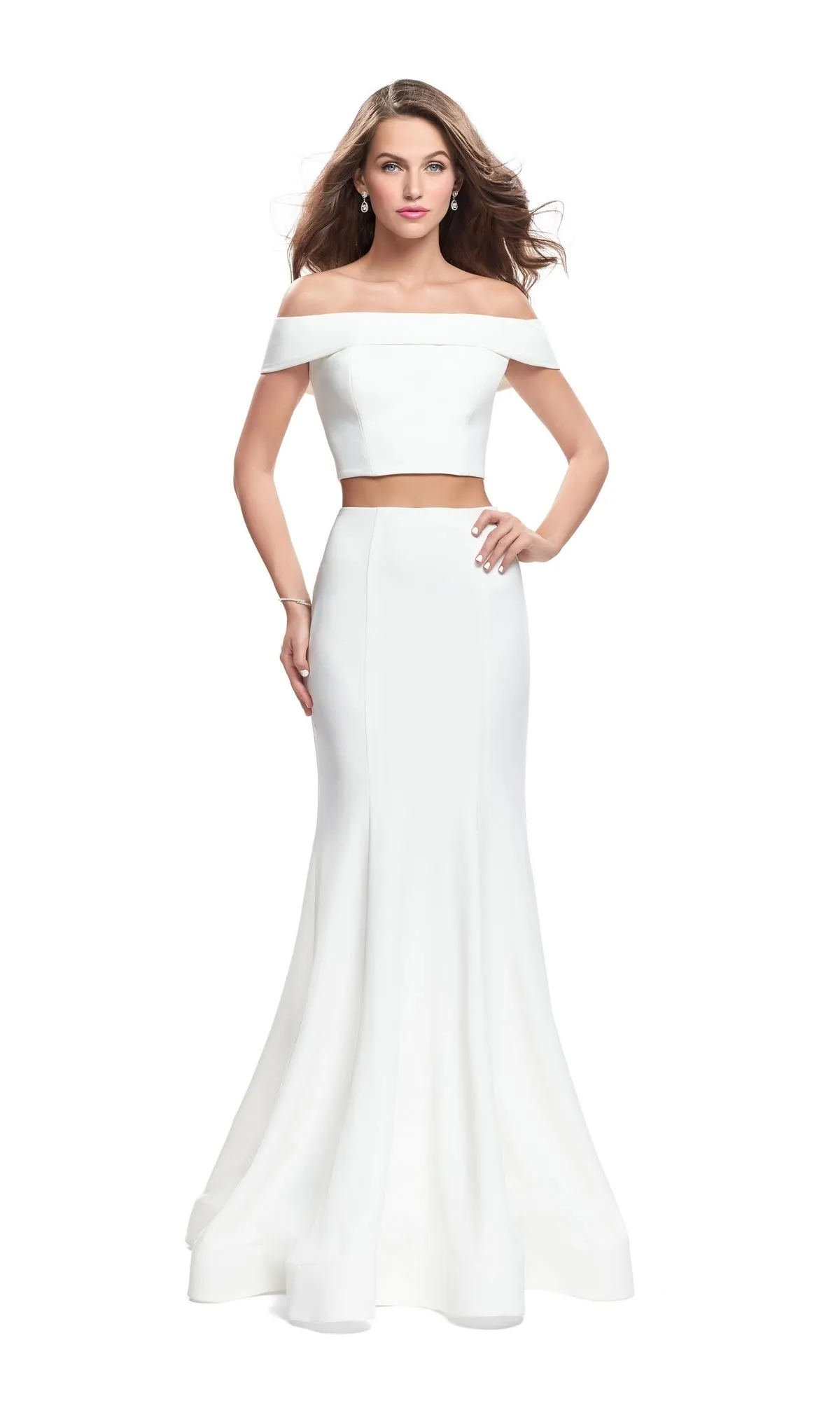 La Femme Two-Piece Off-Shoulder Prom Dress 25578 sold by PromGirl product image thumbnail 4