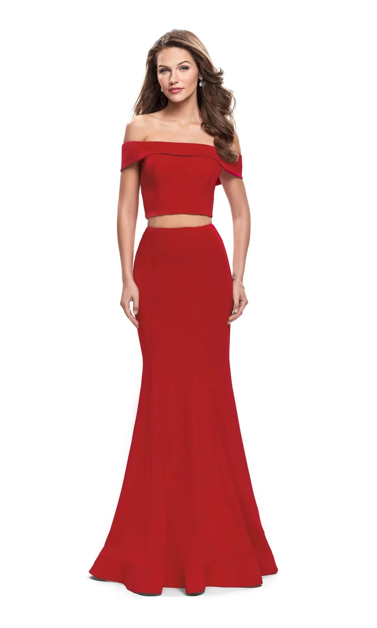 La Femme Two-Piece Off-Shoulder Prom Dress 25578 sold by PromGirl product image thumbnail 3