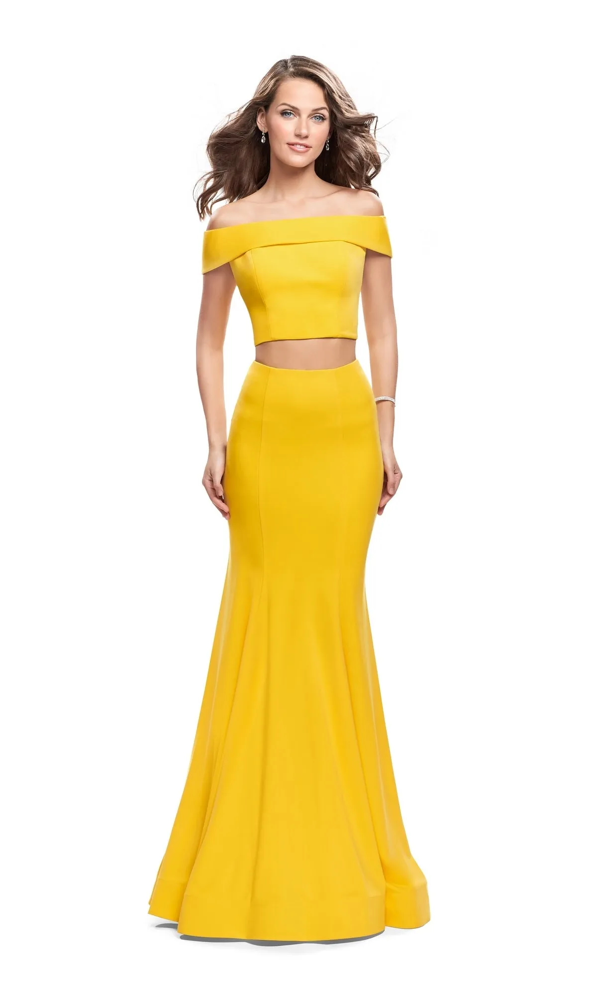 La Femme Two-Piece Off-Shoulder Prom Dress 25578 sold by PromGirl product image thumbnail 5