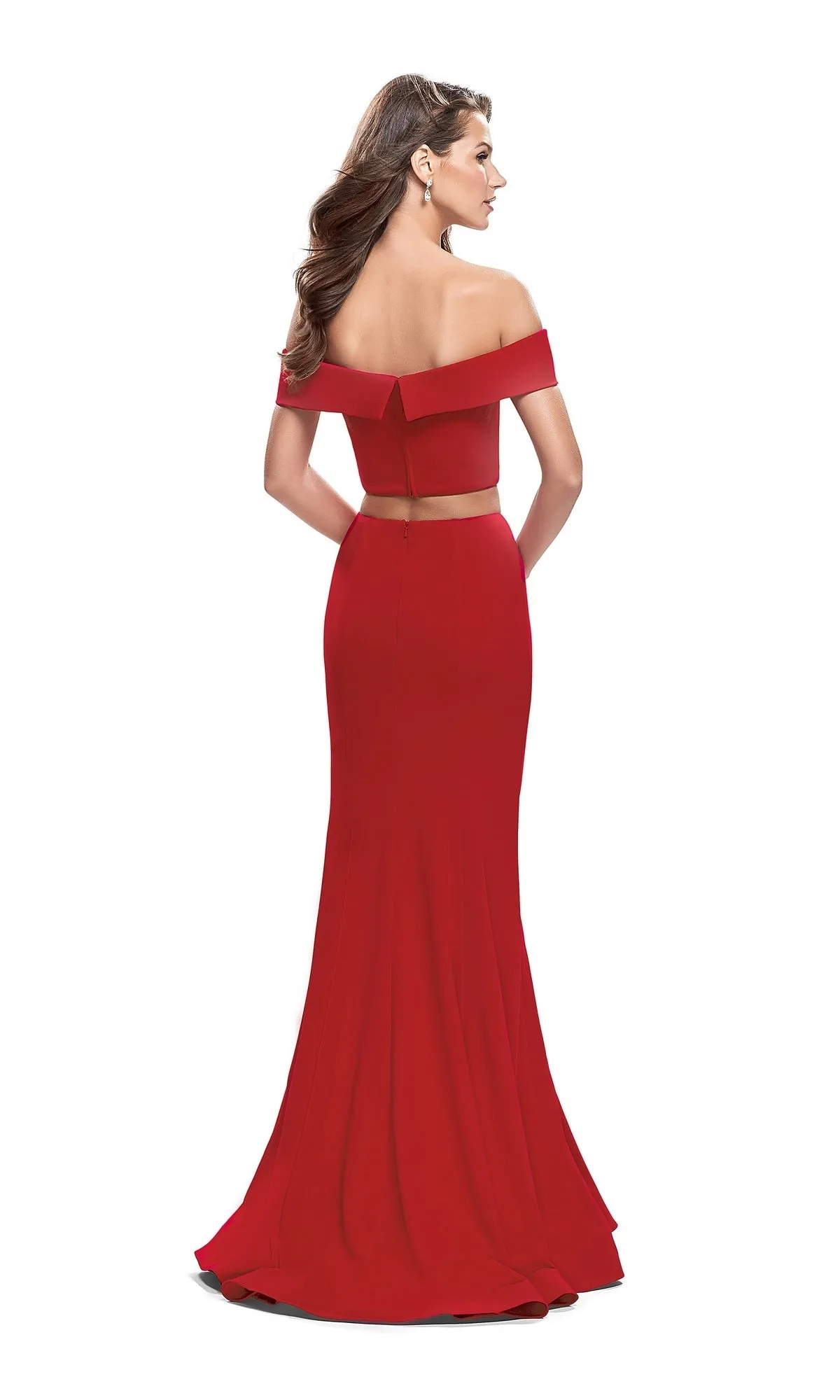 La Femme Two-Piece Off-Shoulder Prom Dress 25578 sold by PromGirl product image thumbnail 2