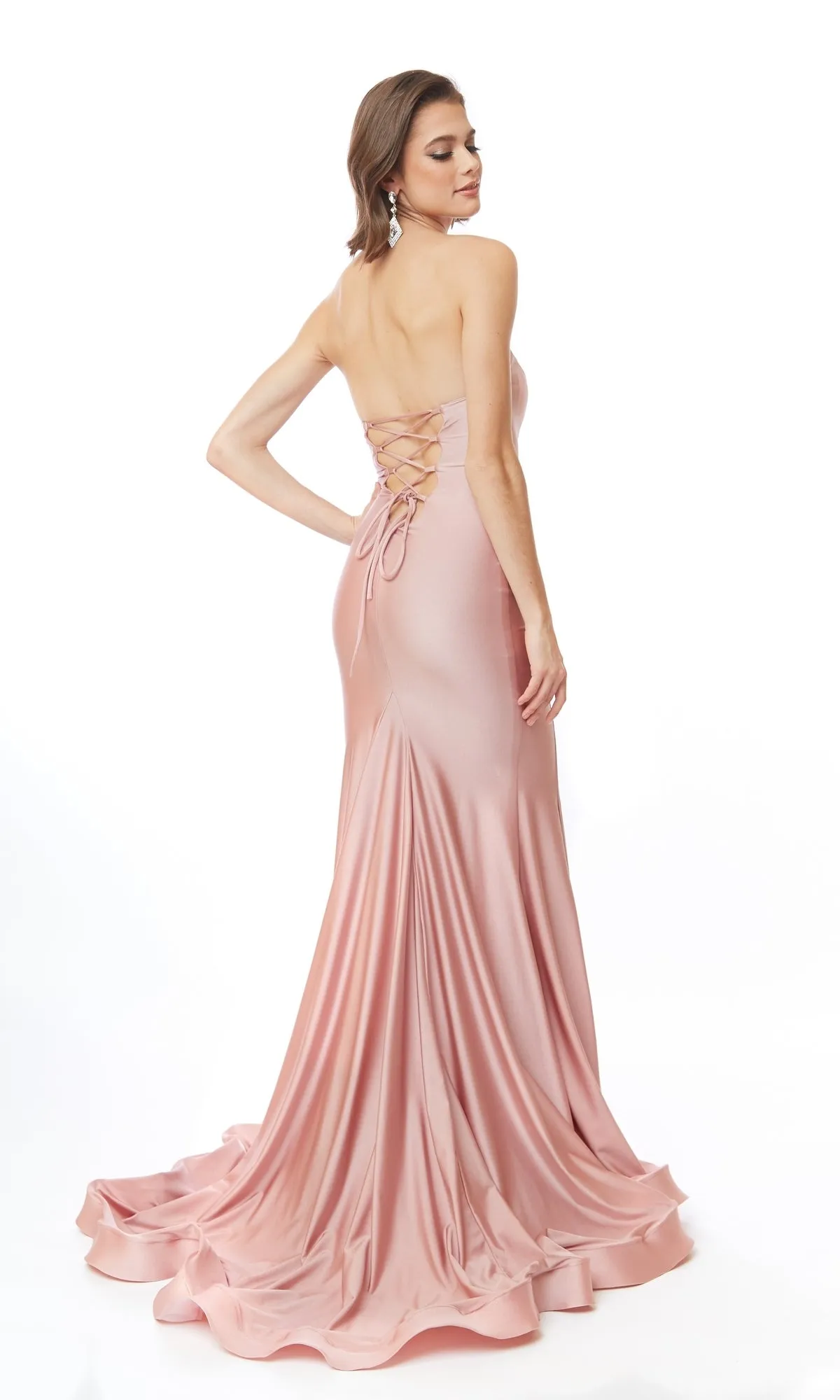 Lace-Up Strapless Long Prom Dress: Atria 6544H sold by PromGirl product image thumbnail 2