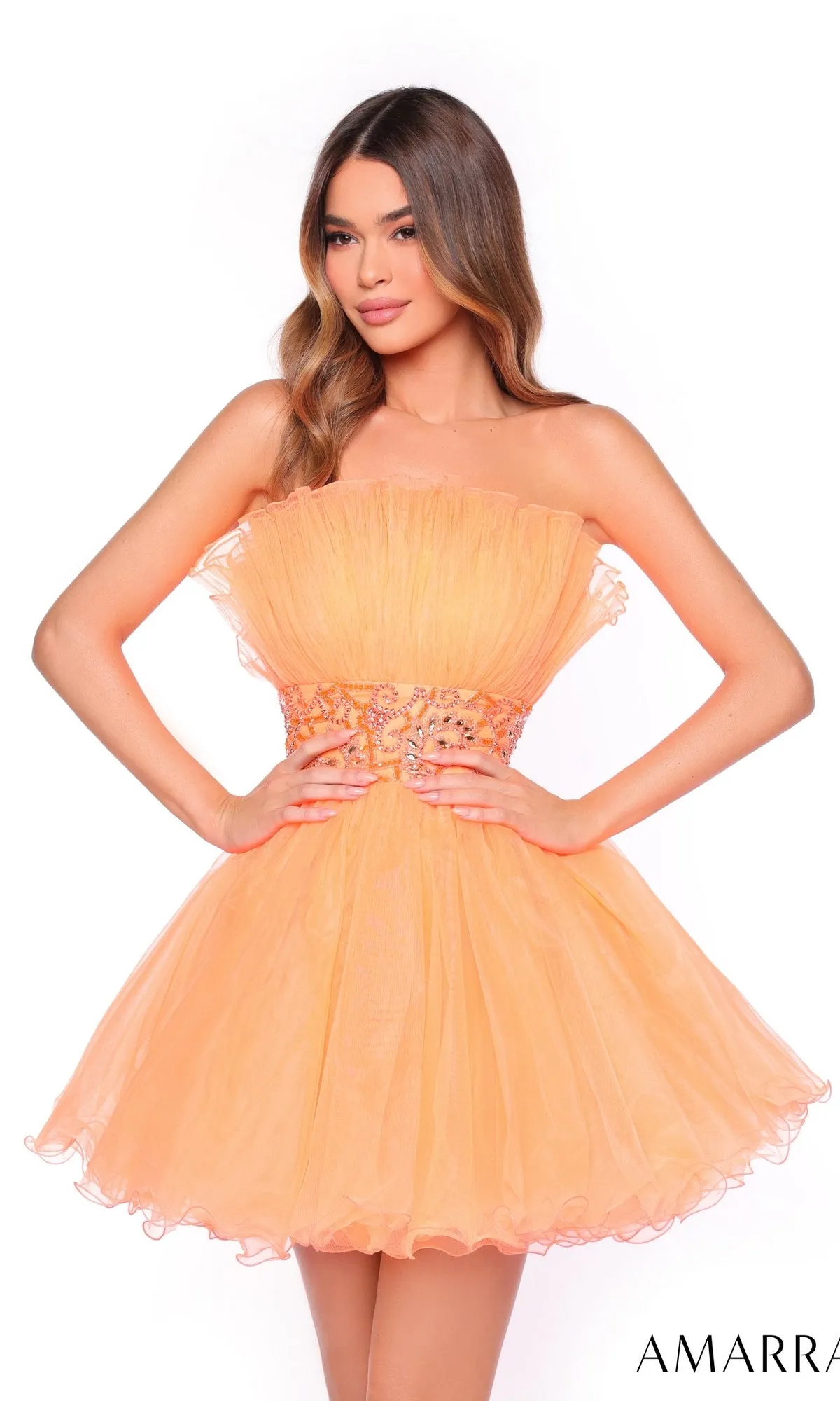Short Homecoming Dress 88038 by Amarra sold by PromGirl product image thumbnail 4