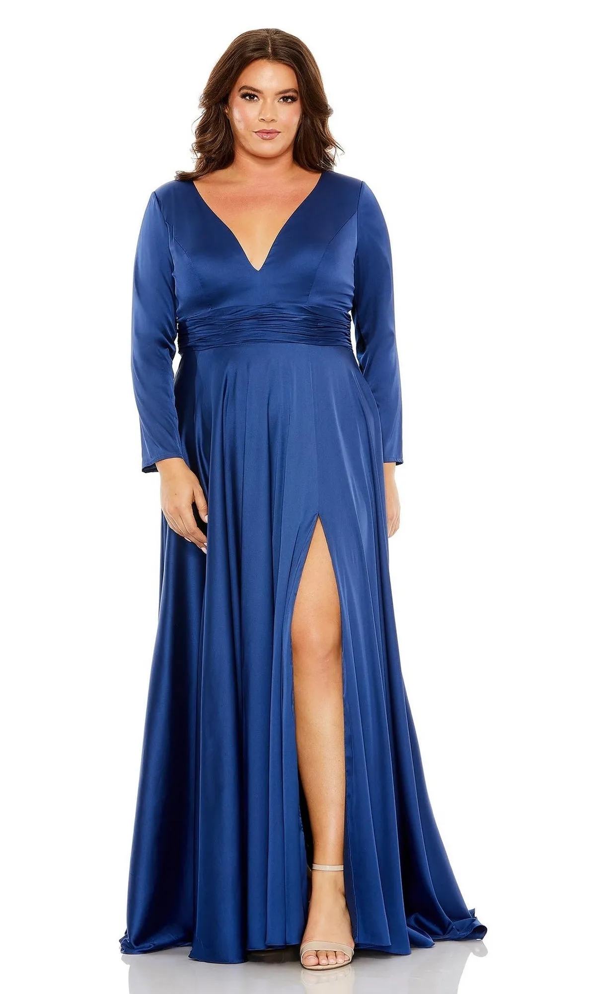 Plus-Size Long Sleeve Prom Gown: Mac Duggal 68436 sold by PromGirl product image thumbnail 2