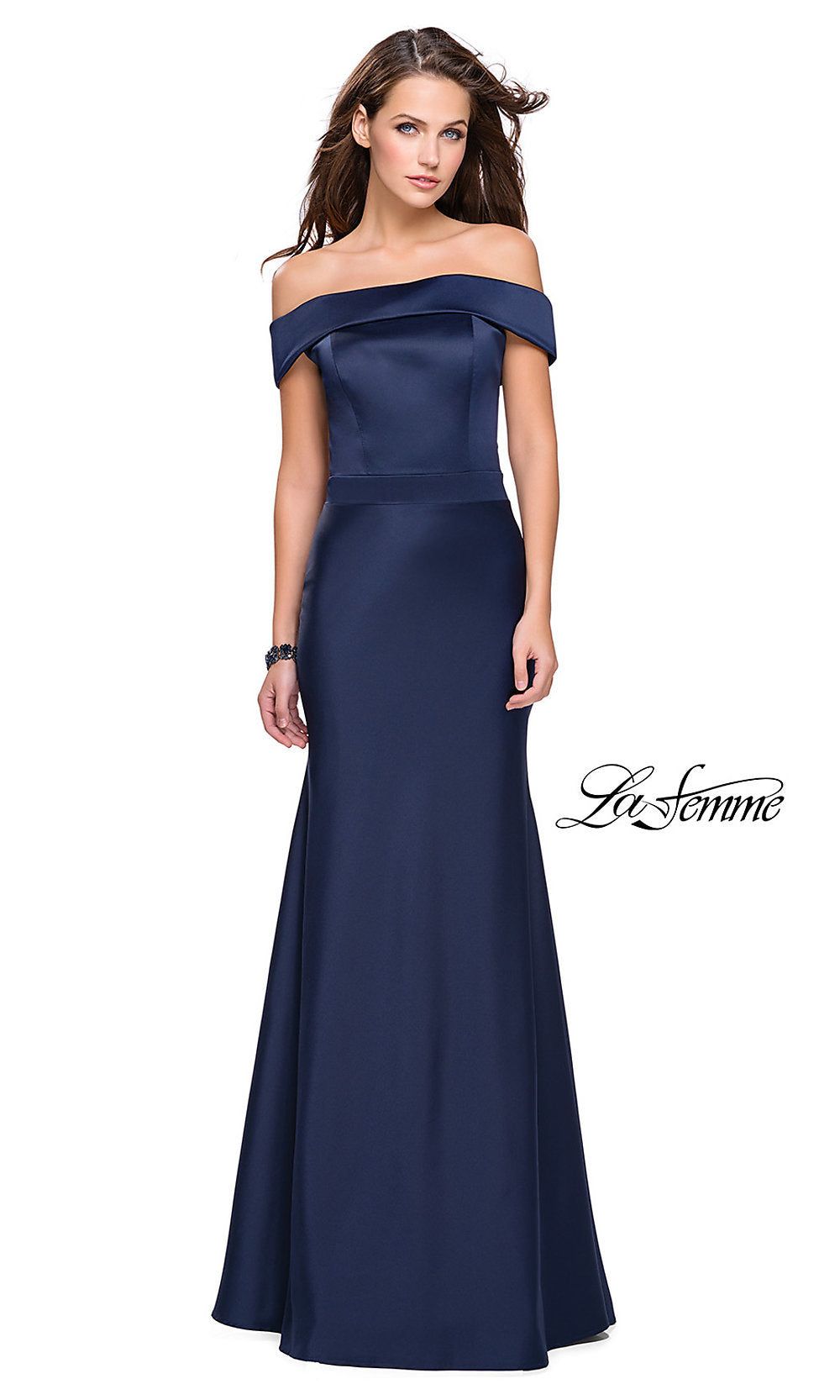 La Femme Off-the-Shoulder Long Prom Dress sold by PromGirl product image thumbnail 3