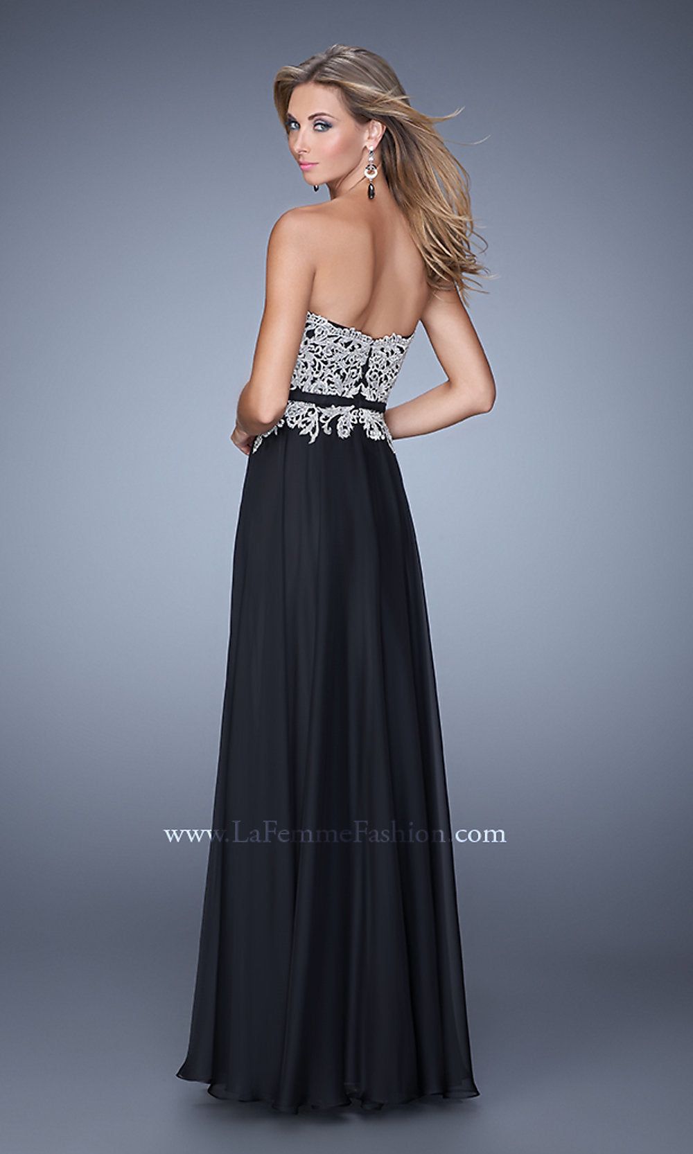 Elegant Strapless Evening Gown by La Femme sold by PromGirl product image thumbnail 2