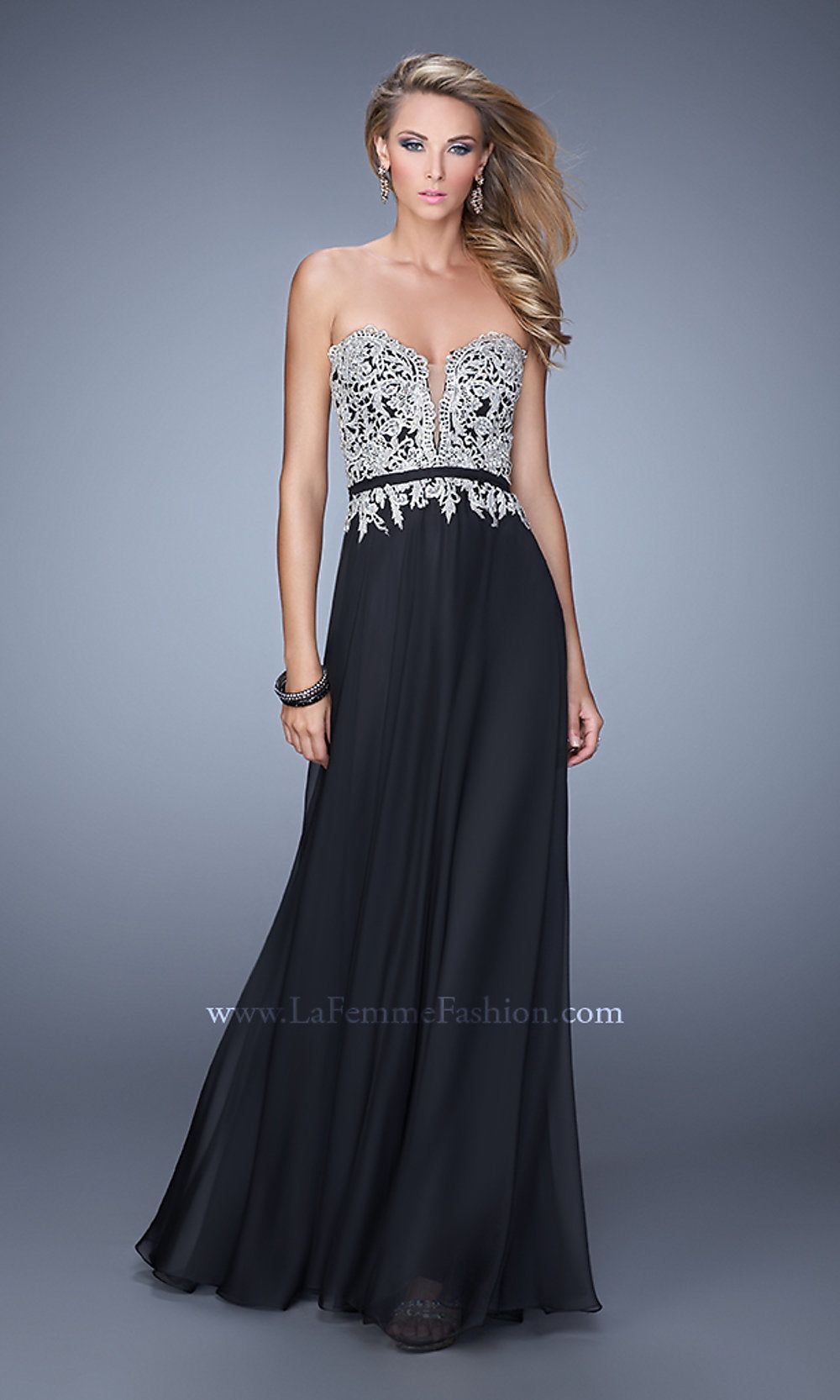 Elegant Strapless Evening Gown by La Femme sold by PromGirl product image thumbnail 4