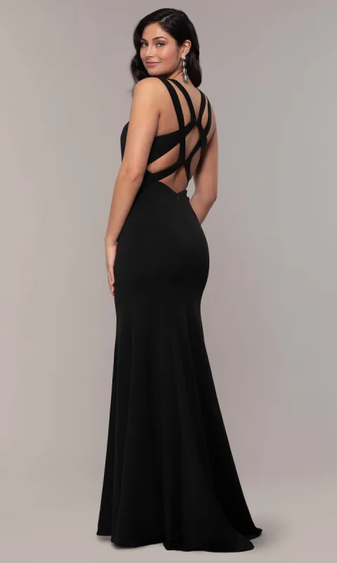 Strappy-Open-Back Long Formal Prom Dress 8232 sold by PromGirl