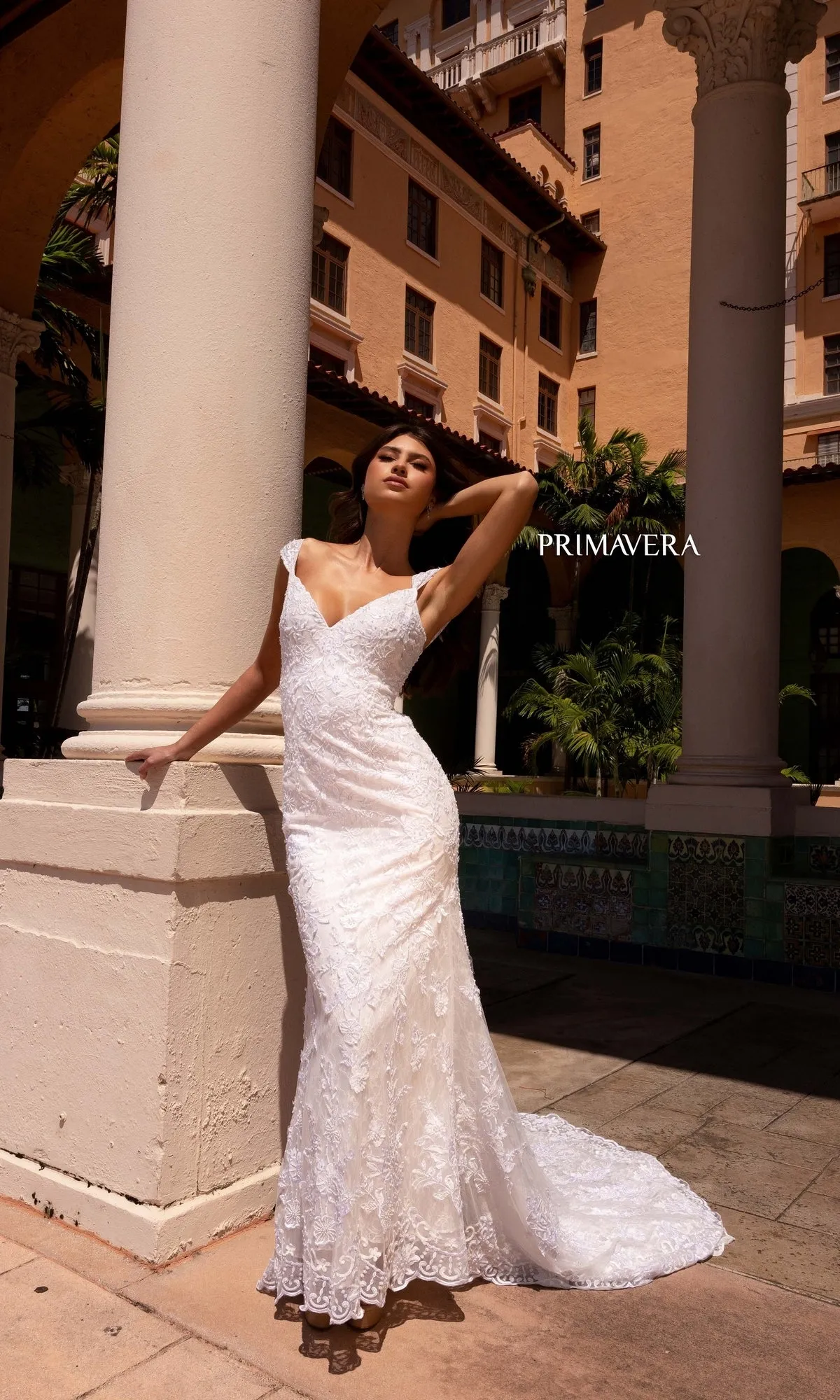 Long Wedding Dress 11107 by Primavera sold by PromGirl product image thumbnail 4