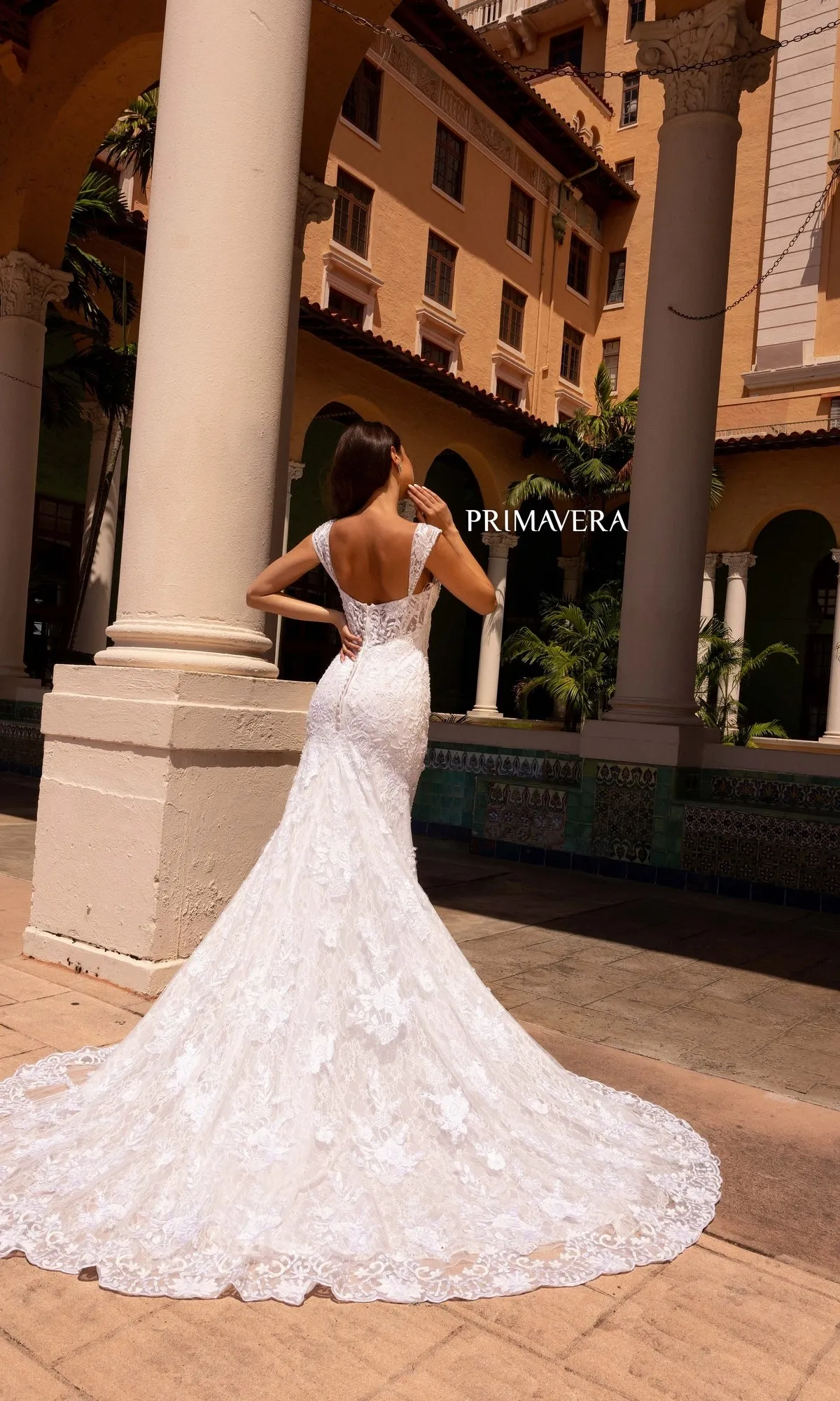 Long Wedding Dress 11107 by Primavera sold by PromGirl product image thumbnail 3