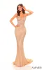 Amarra Notched Neck Long Beaded Prom Dress 94308 sold by PromGirl