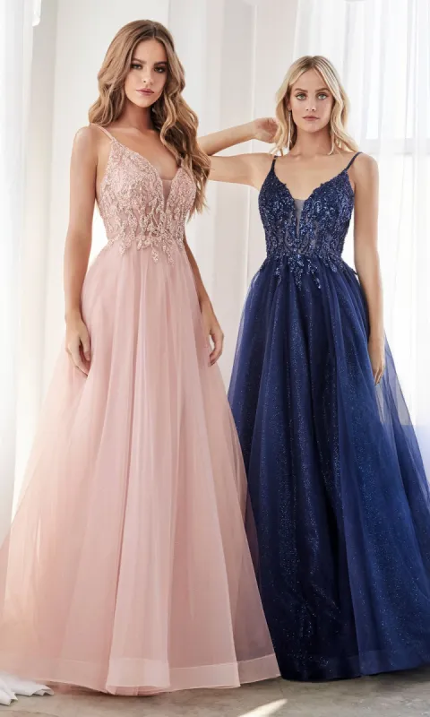 Sheer-Corset Long Prom Ball Gown CD0154 sold by PromGirl