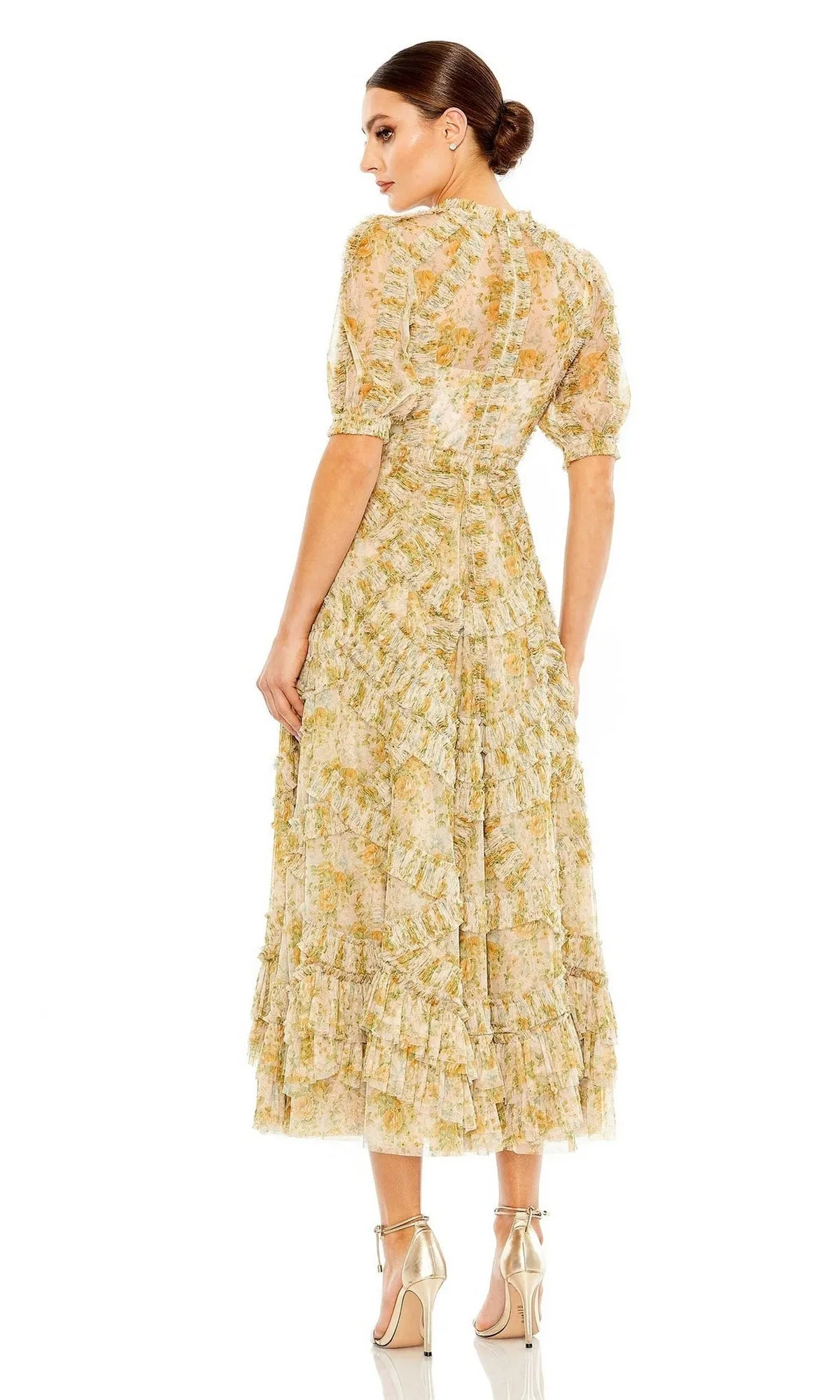 Short Sleeve Wedding Guest Dress: Mac Duggal 80111 sold by PromGirl product image thumbnail 2