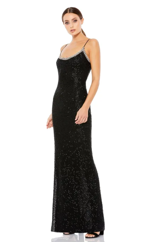Sleek Long Beaded Prom Dress: Mac Duggal 93551 sold by PromGirl