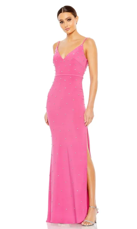Beaded Long Pink Formal Dress: Mac Duggal 67812 sold by PromGirl