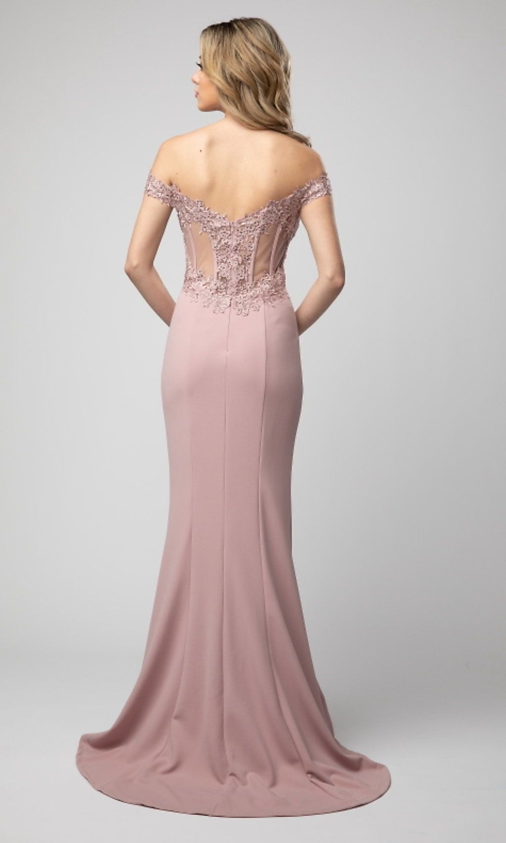 Off-the-Shoulder Shail K Long Mermaid Prom Dress sold by PromGirl product image thumbnail 2