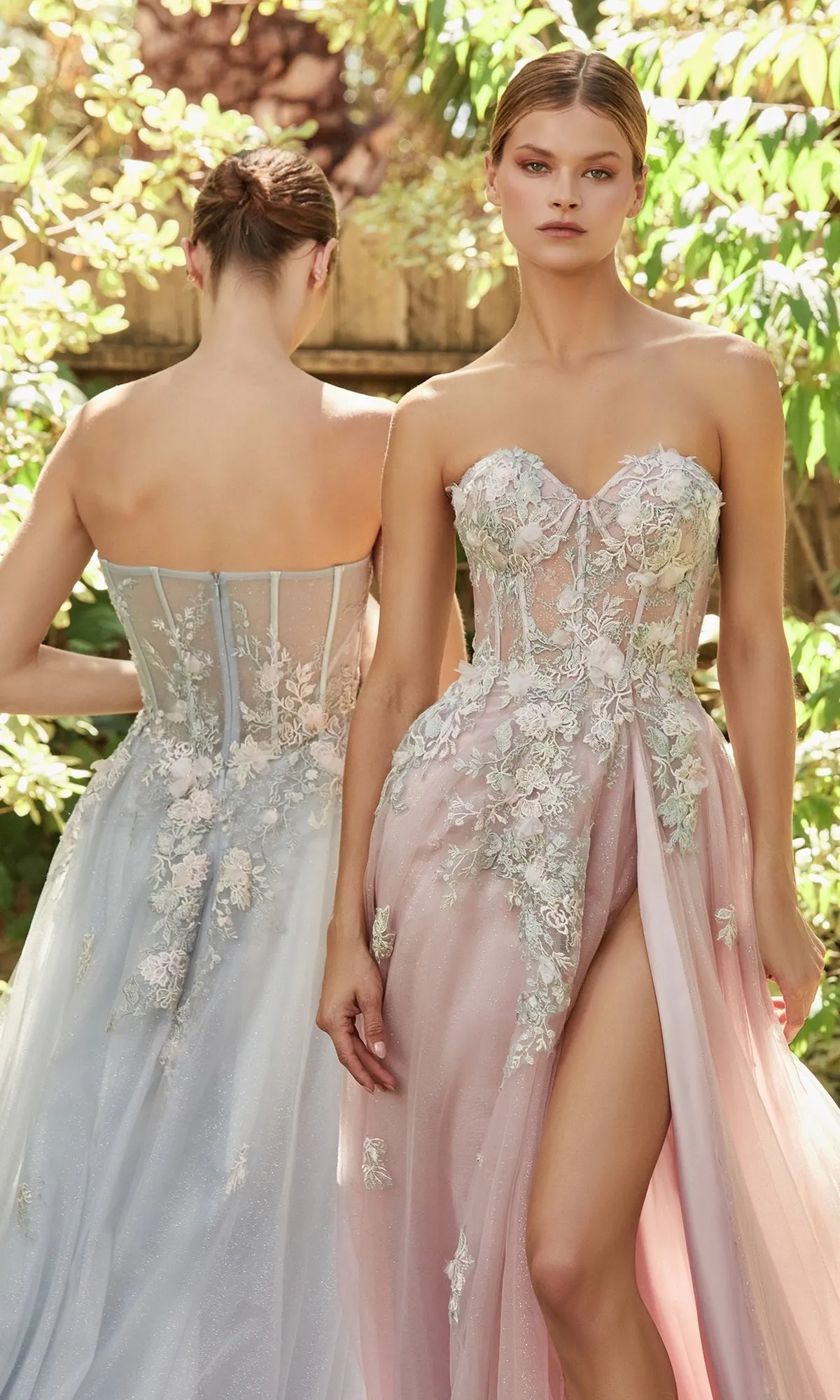 Strapless Sweetheart Floral Prom Ball Gown A1089 sold by PromGirl product image thumbnail 4