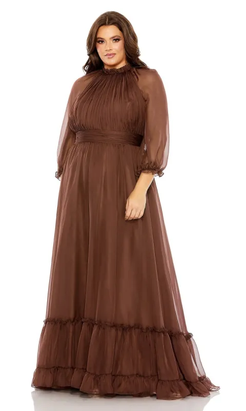 Plus-Size Long Sleeve Prom Gown: Mac Duggal 68426 sold by PromGirl