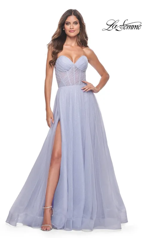 La Femme Strapless Long Prom Ball Gown 31997 sold by PromGirl