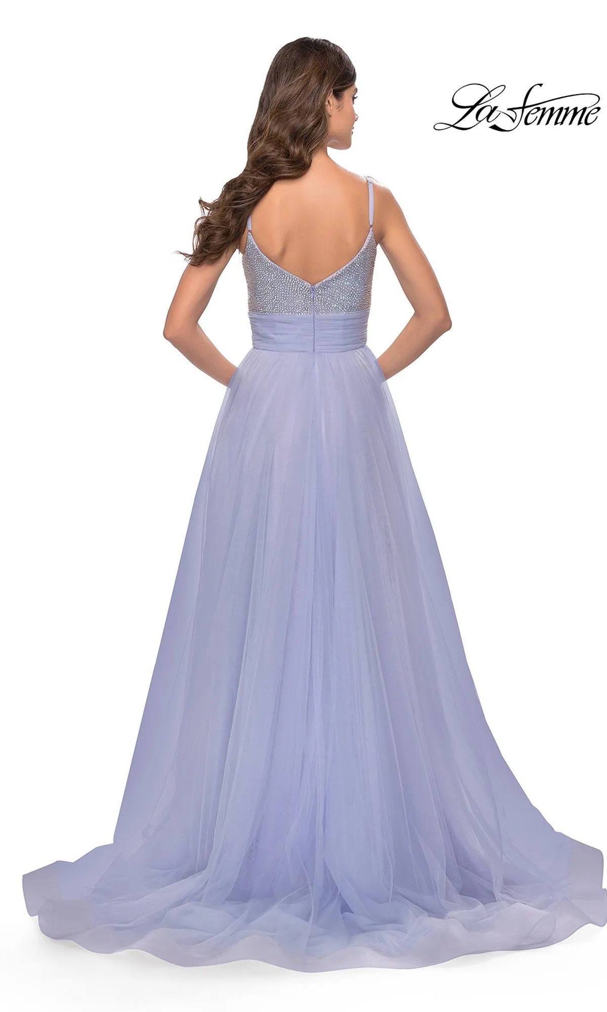 Beaded-Bodice Long Prom Dress: La Femme 31433 sold by PromGirl product image thumbnail 2