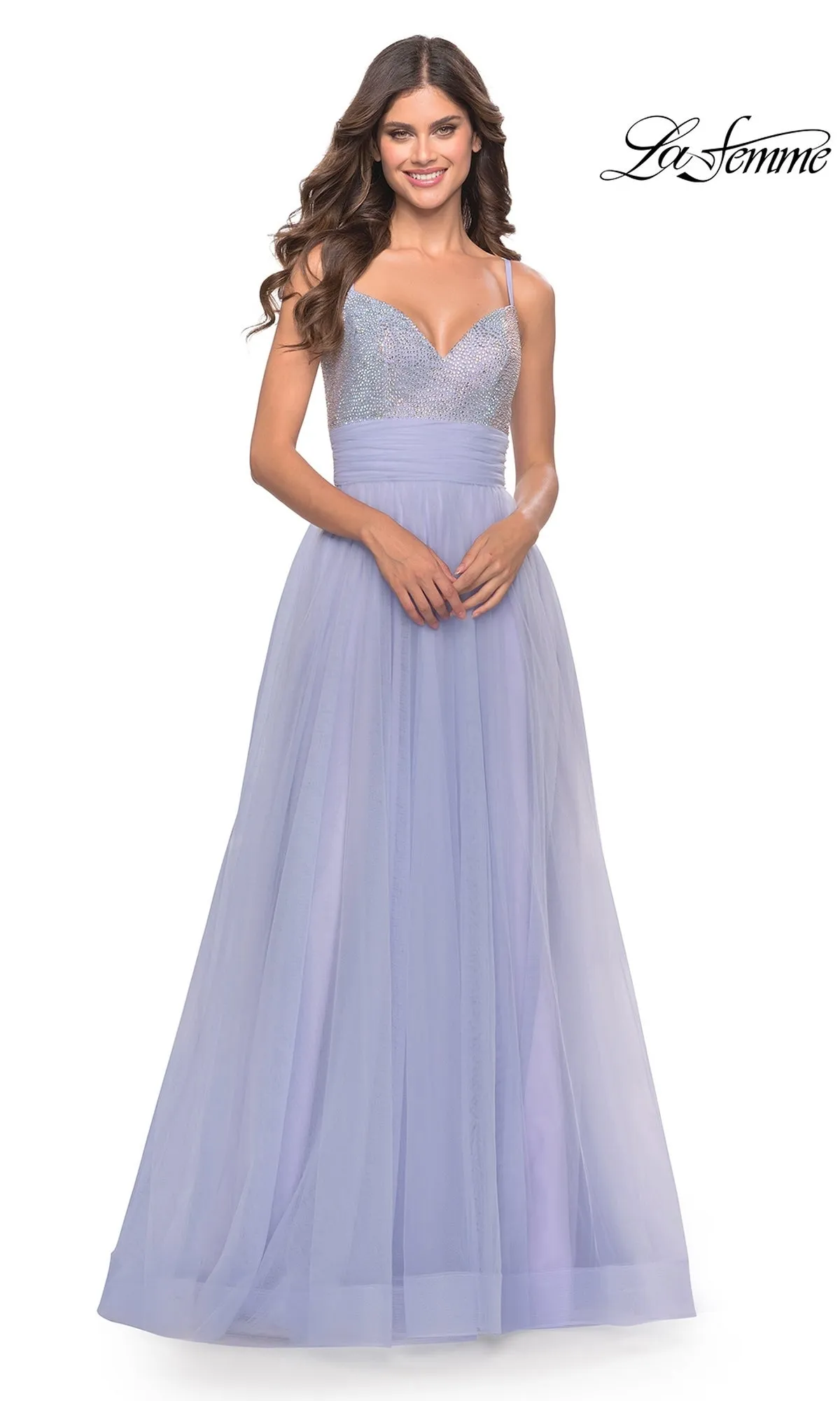 Beaded-Bodice Long Prom Dress: La Femme 31433 sold by PromGirl product image thumbnail 3