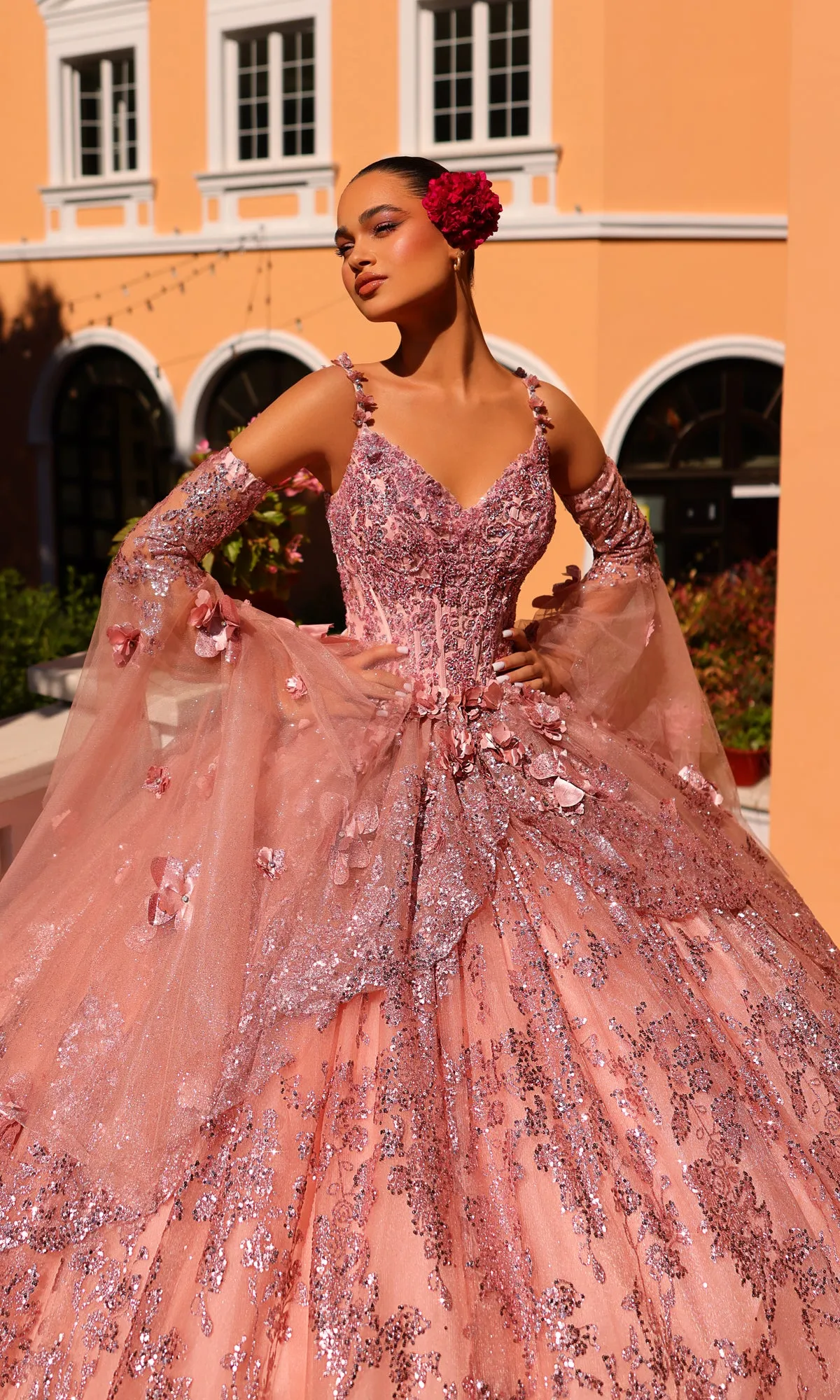 Amarra 54293 Corset Ball Gown Quinceañera Dress sold by PromGirl product image thumbnail 5