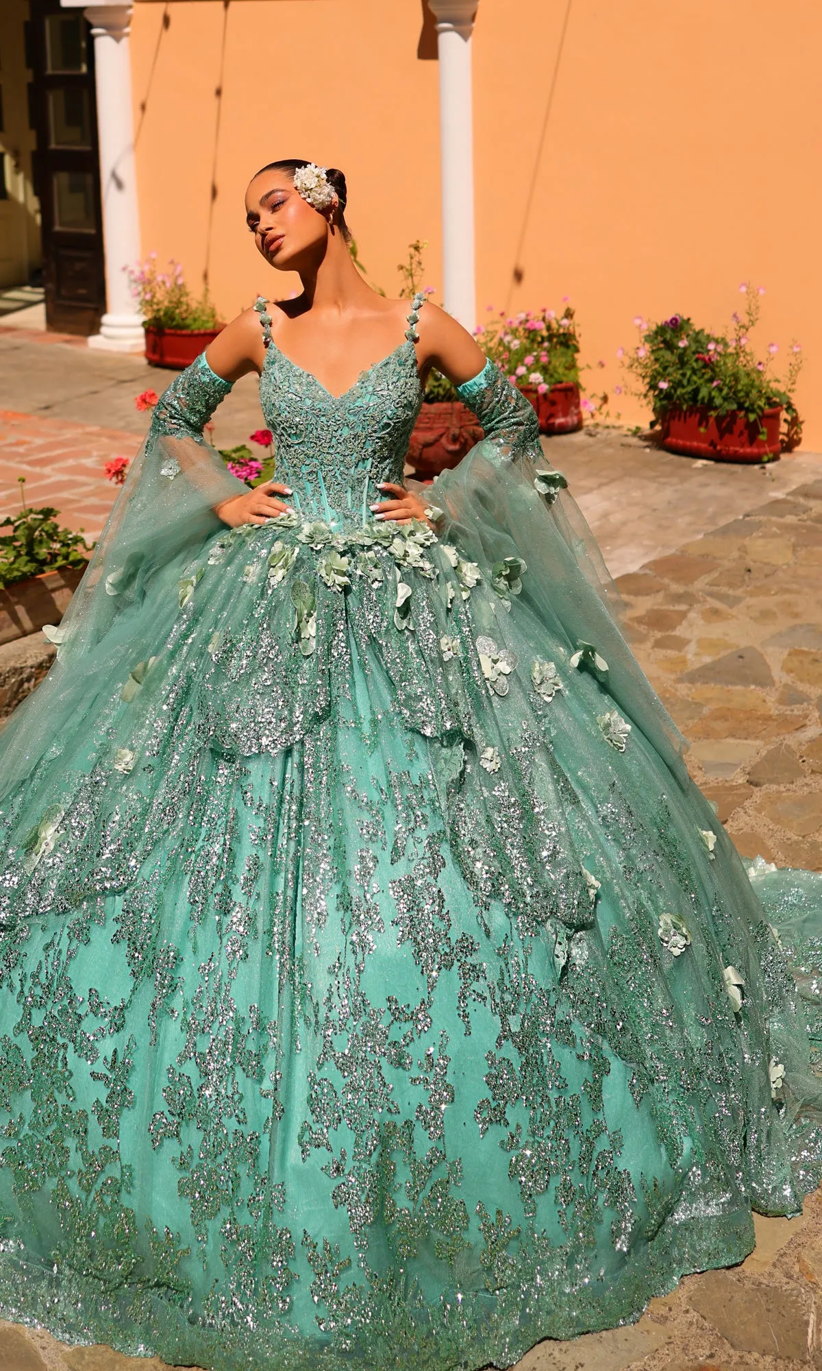 Amarra 54293 Corset Ball Gown Quinceañera Dress sold by PromGirl