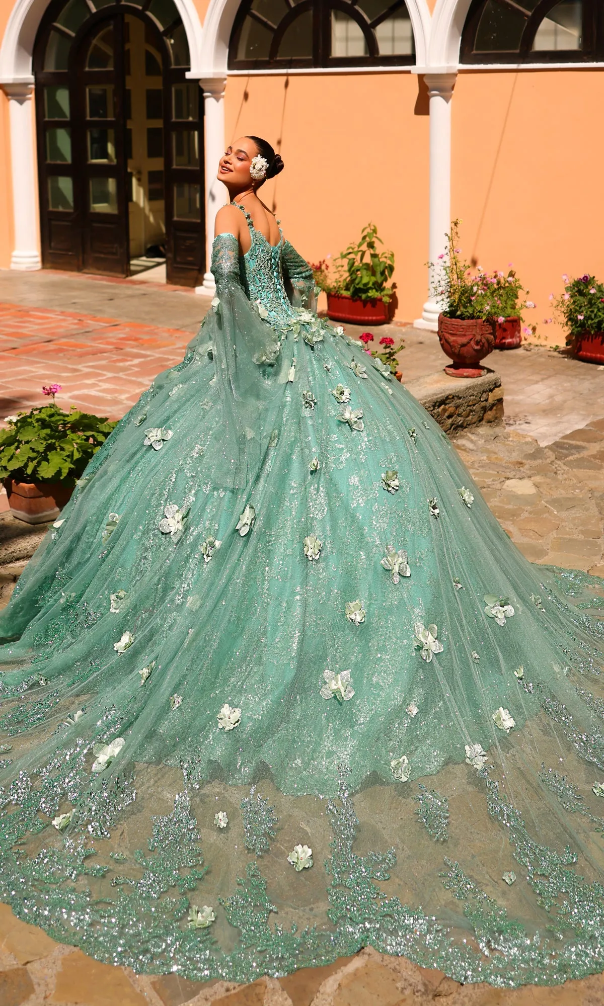 Amarra 54293 Corset Ball Gown Quinceañera Dress sold by PromGirl product image thumbnail 2