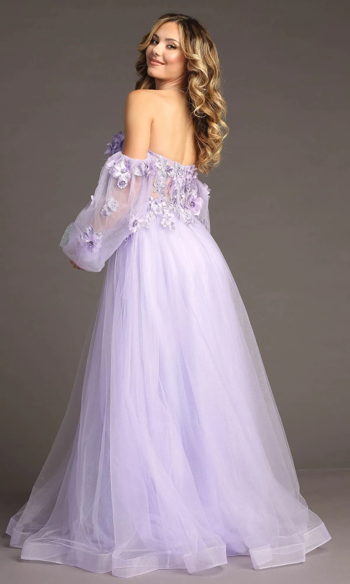 Long Sleeve Long Prom Ball Gown: Chicas CHF3096 sold by PromGirl product image thumbnail 2
