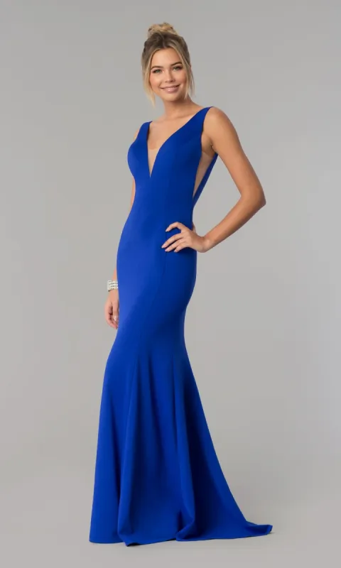 Sleeveless V-Neck Long Formal Prom Dress 8158 sold by PromGirl