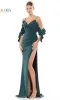 Ruffle-Sleeve Off-Shoulder Long Prom Dress 3100 sold by PromGirl