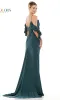 Ruffle-Sleeve Off-Shoulder Long Prom Dress 3100 sold by PromGirl