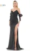 Ruffle-Sleeve Off-Shoulder Long Prom Dress 3100 sold by PromGirl