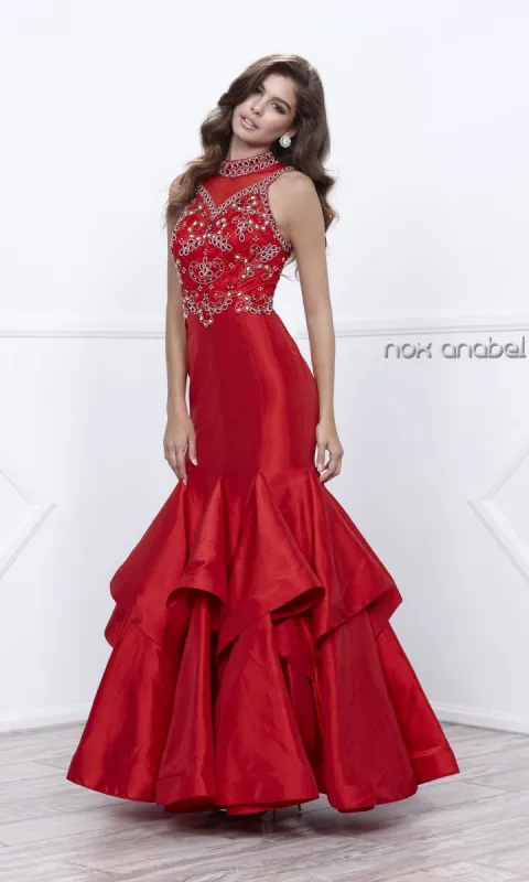 Mermaid Prom Dress With Elegant Beaded High Neck sold by PromGirl