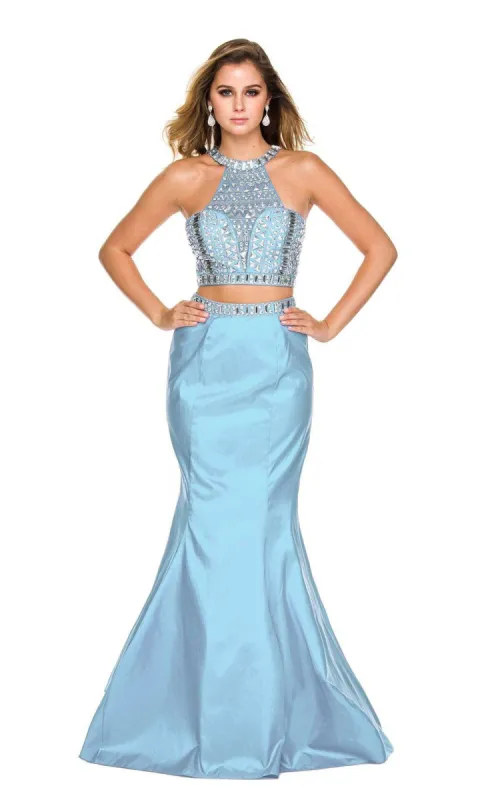 Two-Piece Long Mermaid Prom Dress sold by PromGirl