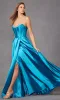 Strapless Long Blue Prom Dress: Juliet JT2435A sold by PromGirl