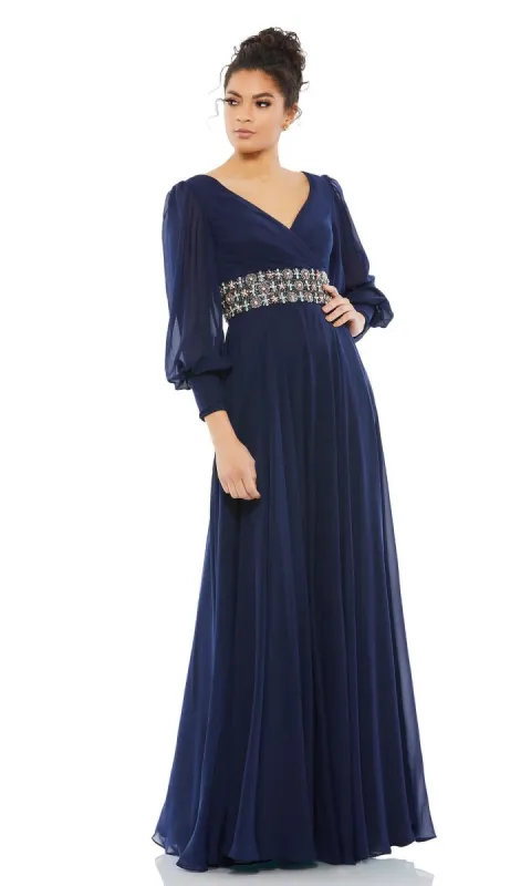 Long Sleeve Long Formal Dress: Mac Duggal 79390 sold by PromGirl