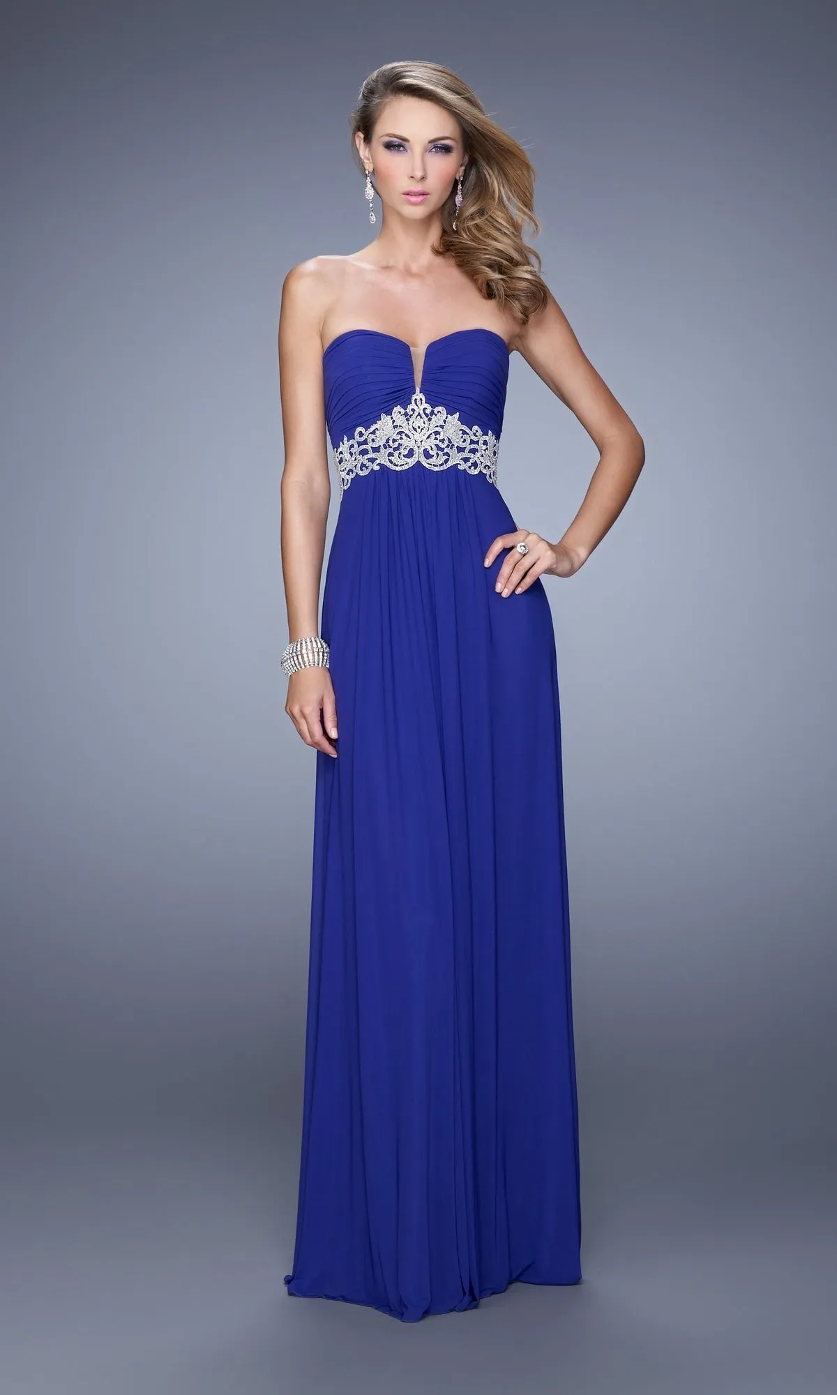 Strapless La Femme Ruched Designer Prom Dress 21357 sold by PromGirl product image thumbnail 4