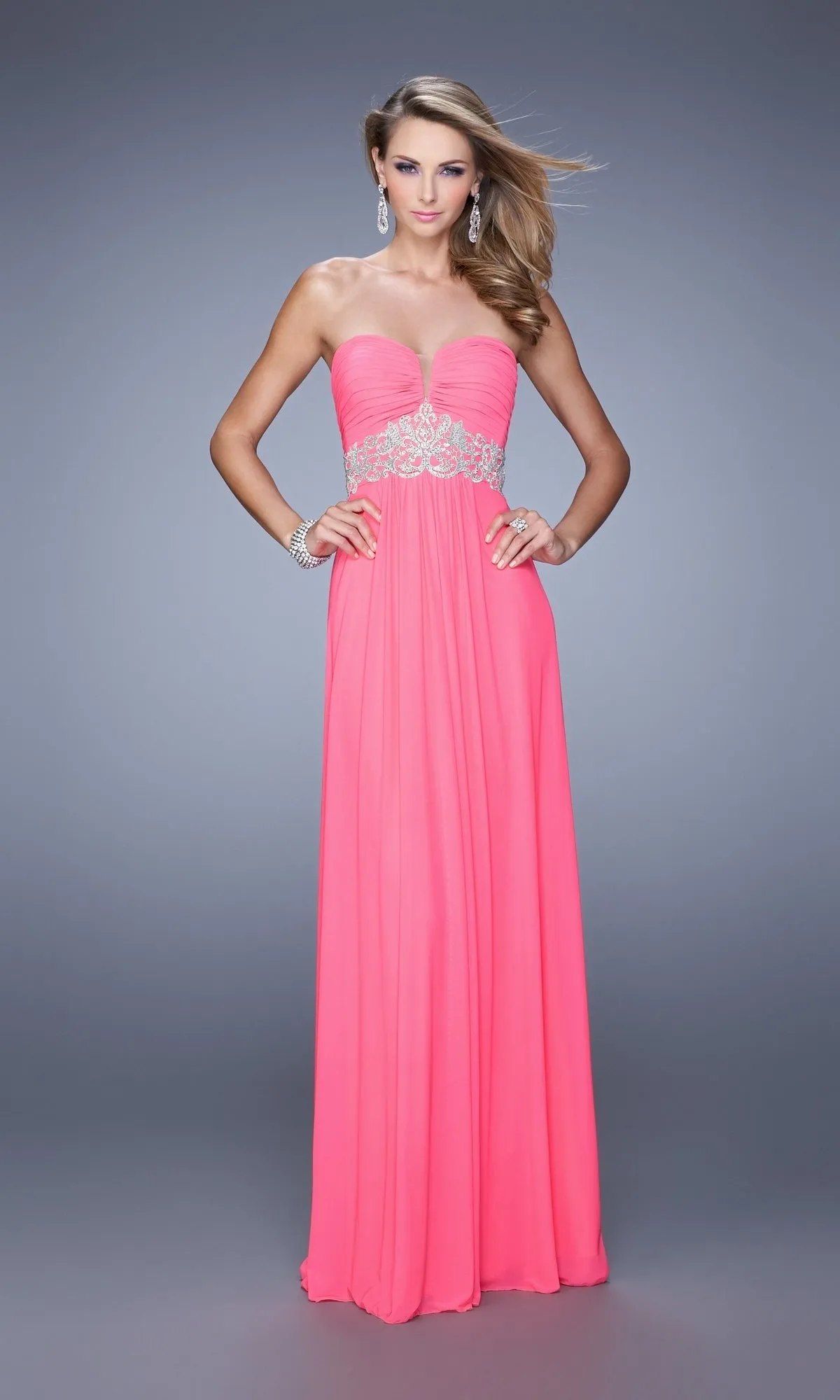 Strapless La Femme Ruched Designer Prom Dress 21357 sold by PromGirl product image thumbnail 3