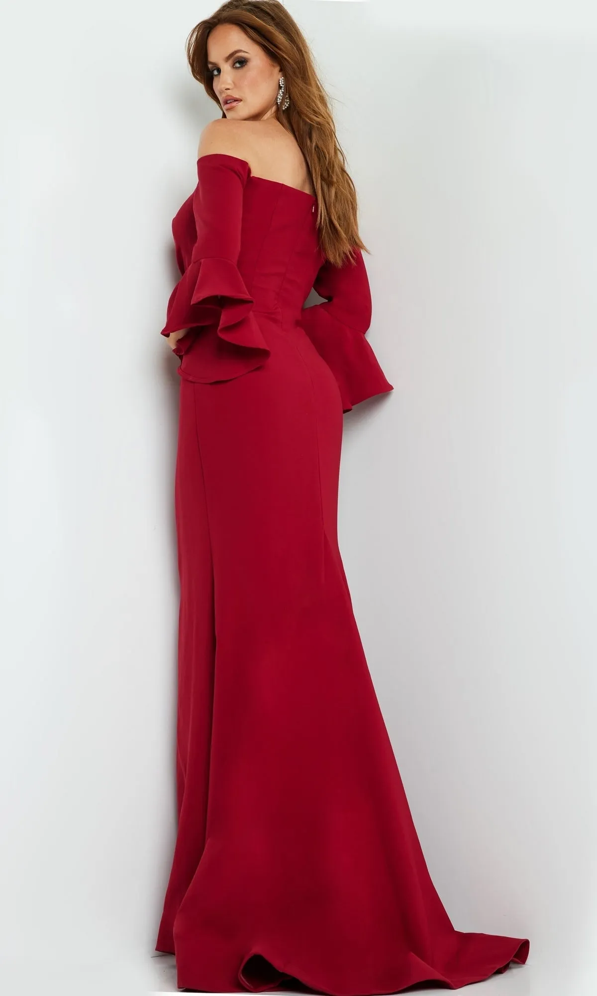 Bell-Sleeve Designer Evening Gown: Jovani 07065 sold by PromGirl product image thumbnail 2