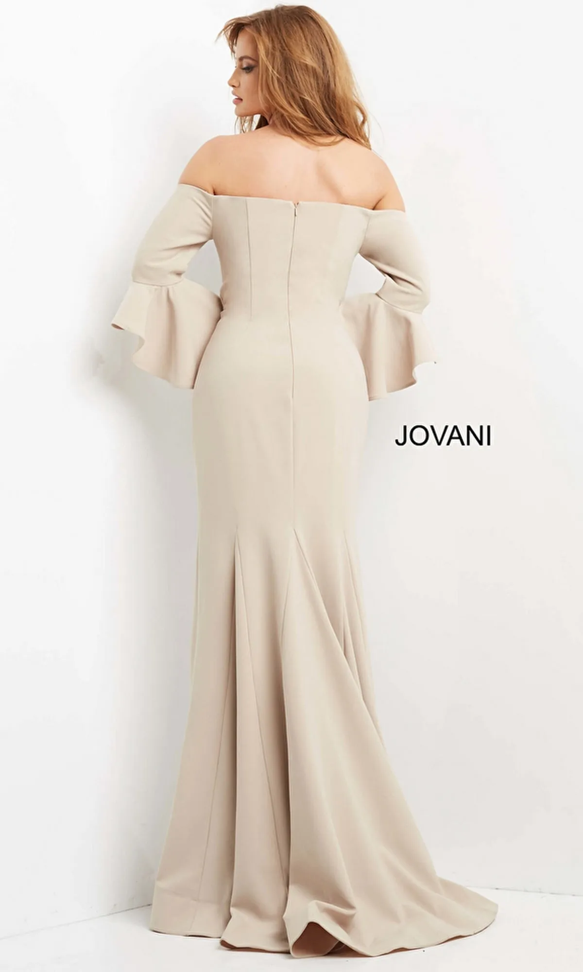 Bell-Sleeve Designer Evening Gown: Jovani 07065 sold by PromGirl product image thumbnail 5