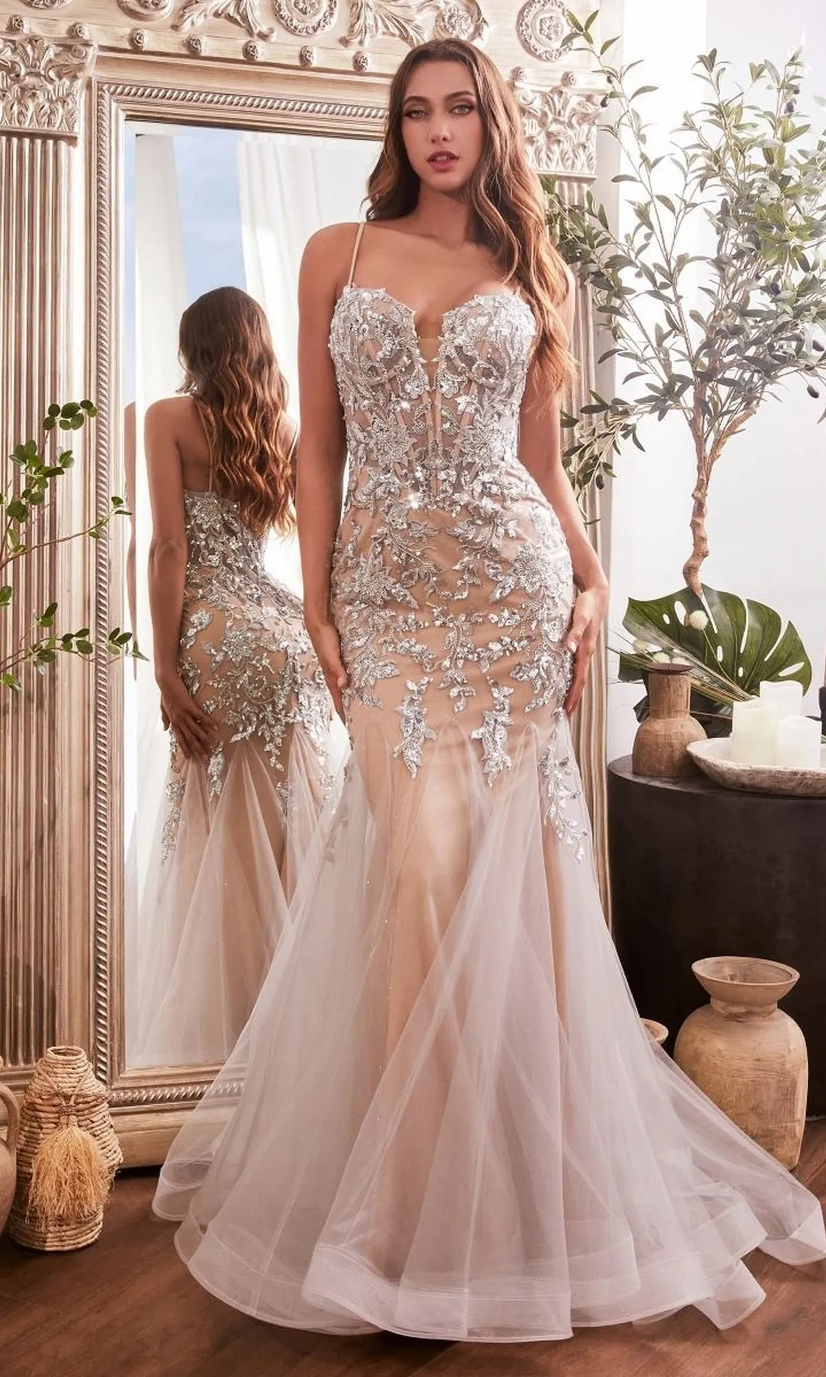 Sequin-Embroidered Long Mermaid Prom Dress CDS488 sold by PromGirl