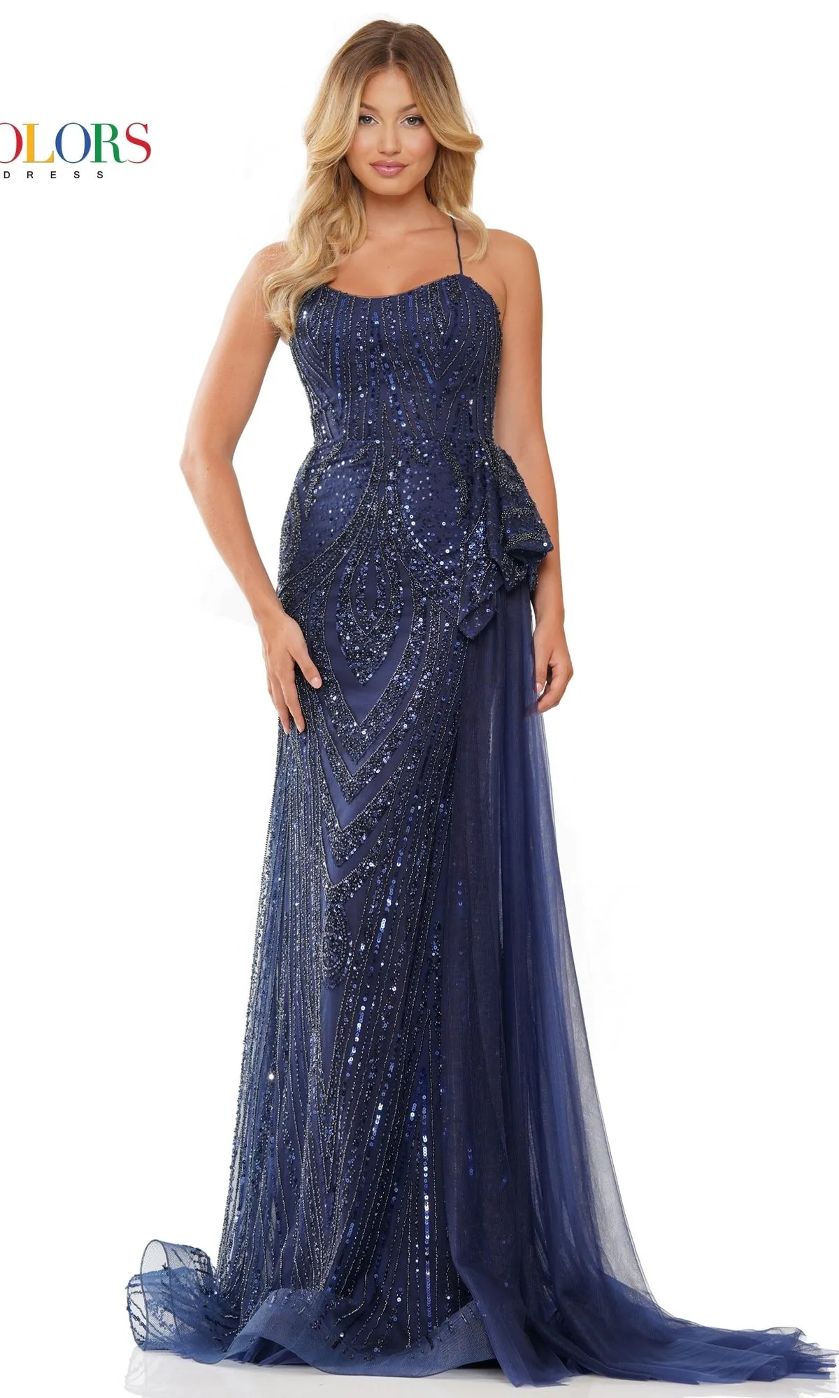 Lace-Up Beaded Long Prom Dress 3121 sold by PromGirl product image thumbnail 3