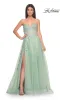 La Femme Strapless Long A-Line Corset Prom Dress 32082 sold by PromGirl