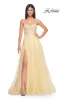 La Femme Strapless Long A-Line Corset Prom Dress 32082 sold by PromGirl