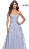 La Femme Strapless Long A-Line Corset Prom Dress 32082 sold by PromGirl