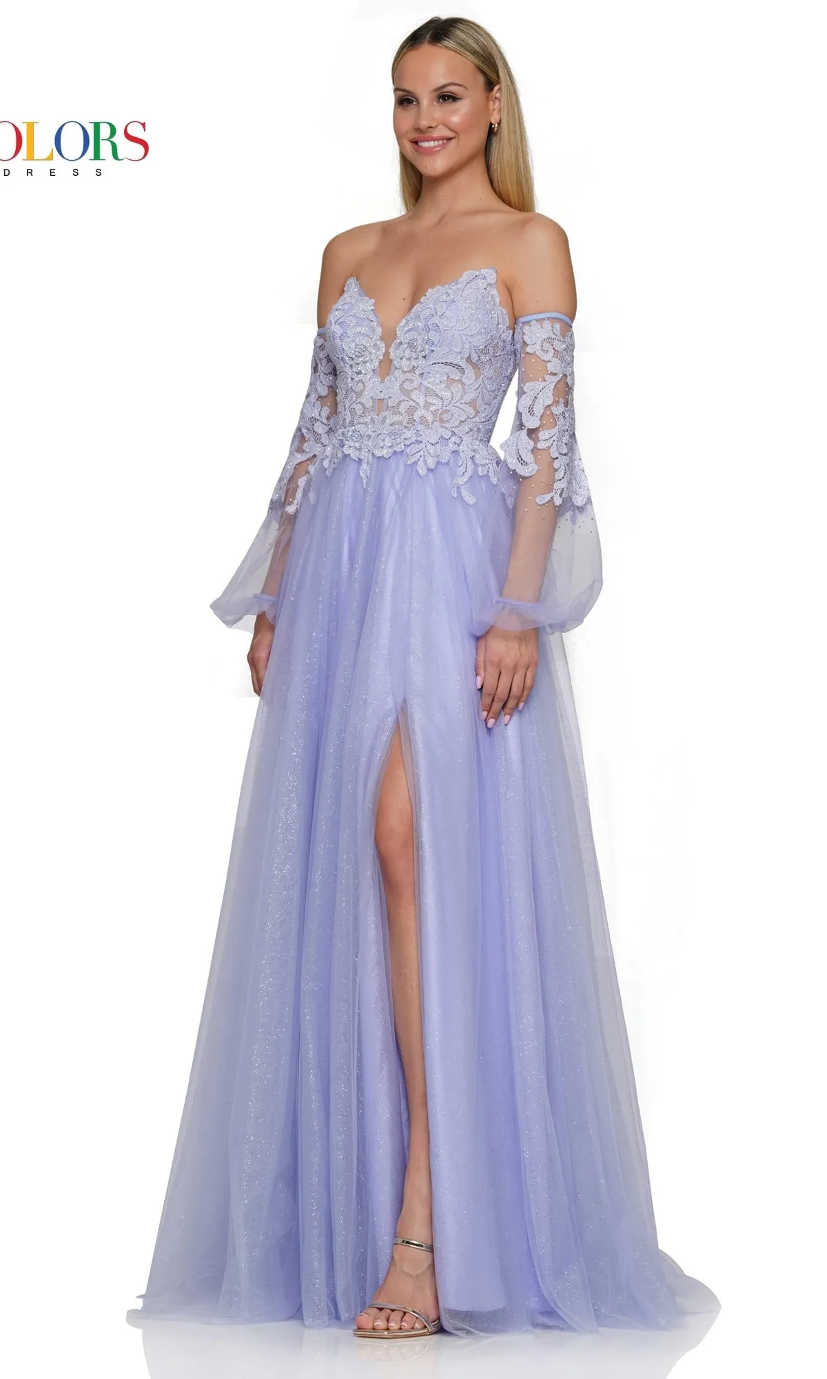 Long-Sleeve Strapless Long Corset Prom Dress 3237 sold by PromGirl product image thumbnail 3