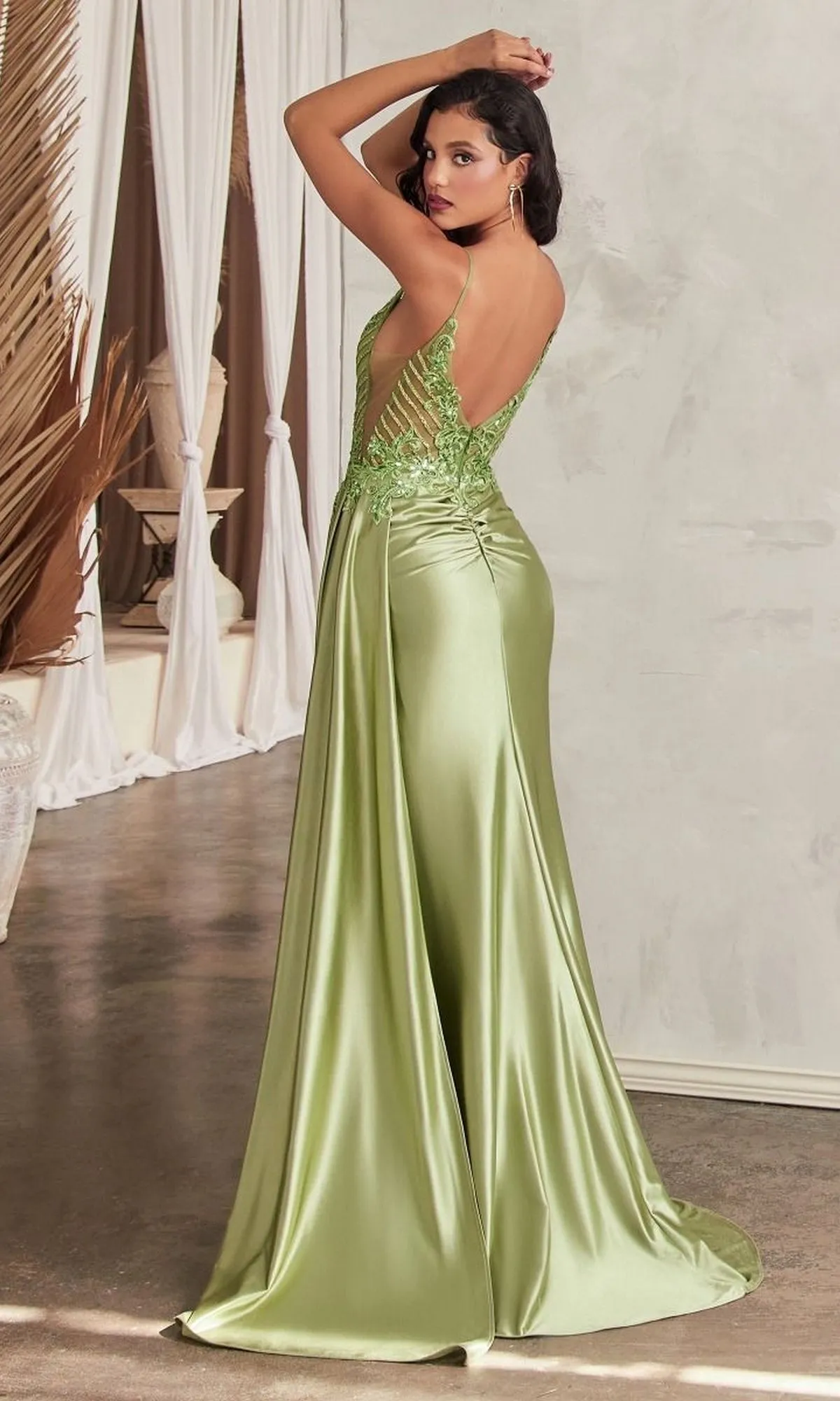 Long Pageant Gown CD809 by Ladivine sold by PromGirl product image thumbnail 2